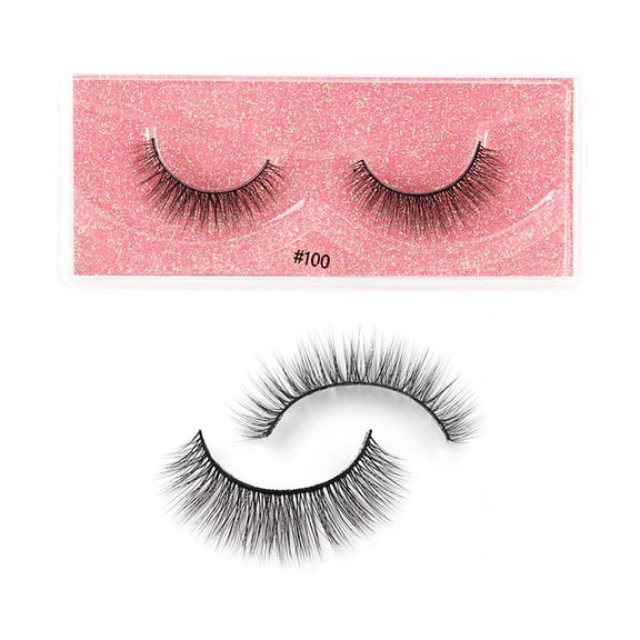3d False Eyelashes, Natural And Thick Eyelashes, Natural false eyelashes Fluffy Wispy Eyelashes, Eyelash Extensio makeup - Color#100