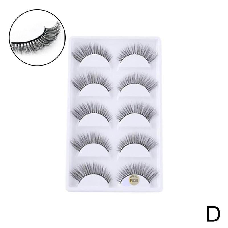 3d False Eyelashes Wispy Long Thick Soft Lashes 5 Pairs Natural Make Up
