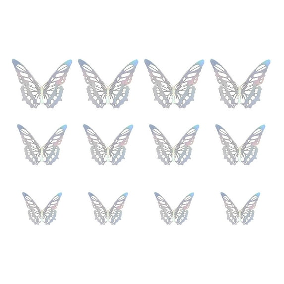 3d Flower Stickers That Look Real Wallpaper Decal PCs Texture Metal Wall Stickers Stereoscopic Hollow 12 3D Baby Girl Room Decorations for Bedroom Teenage Girl Room Decorations for Bedroom Wall