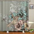 thumbnail image 1 of 3d Flowers Pattern Bathroom Curtains Shower Curtains Printing Waterproof With 12 Home Decor Washable Fabric Bath Screen, 1 of 5