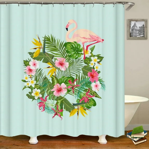 3d Flowers Pattern Shower Curtains Bathroom Curtain 180*180cm Waterproof With 12 Home Decor Washable Fabric Bath Screen