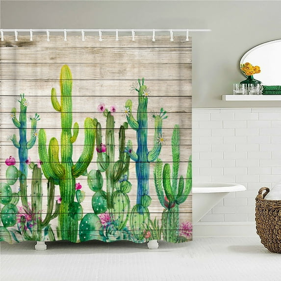 3d Flowers Pattern Shower Curtains Bathroom Curtain 180*180cm Waterproof With 12 Home Decor Washable Fabric Bath Screen