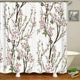 thumbnail image 1 of 3d Flowers Pattern Shower Curtains Printing Bath Curtains Washable Fabric With Home Decorative Screen, 1 of 5