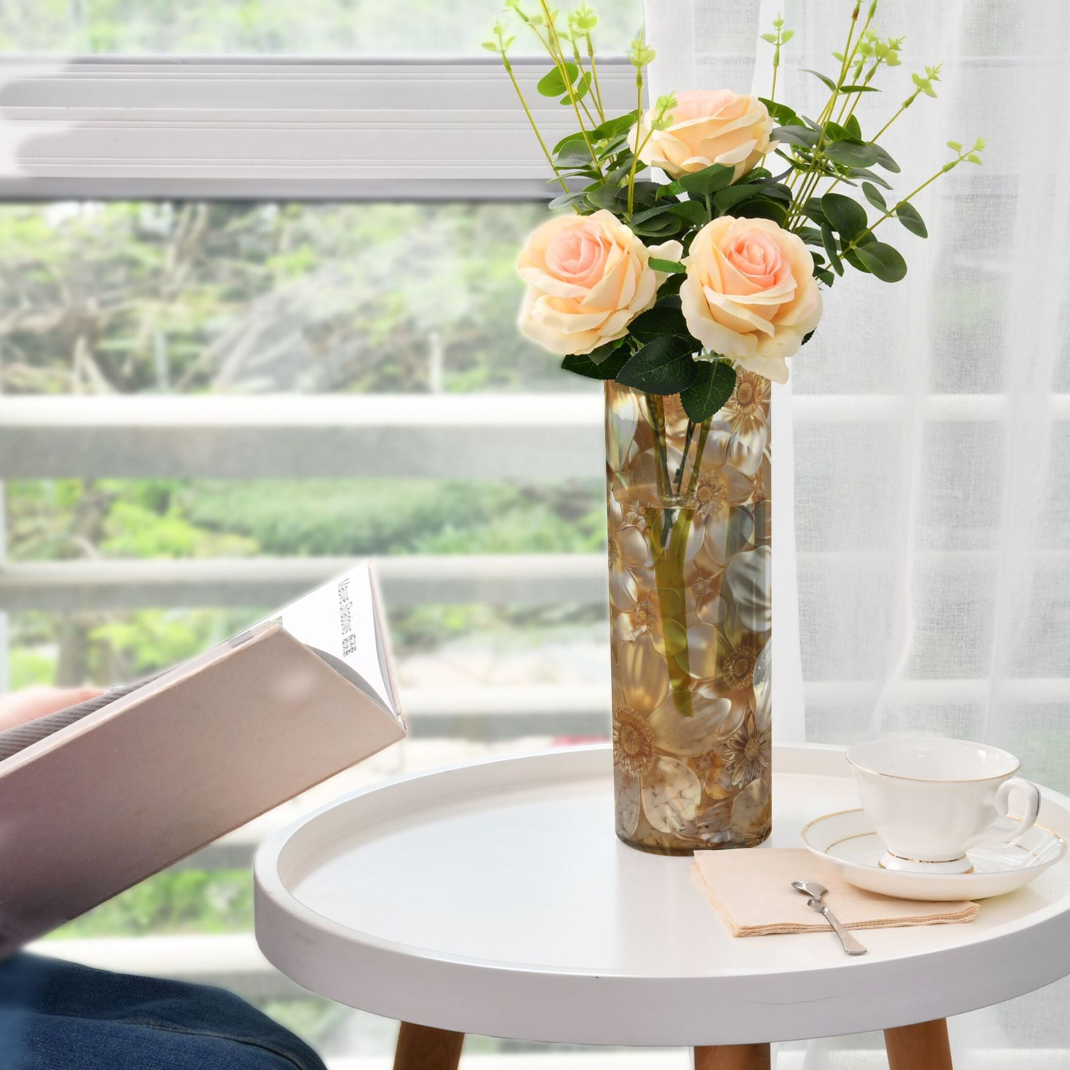 3d Gold Flowers Vases for Flowers Modern Decorative Vase Home Decor for  Bedroom Kitchen Living Room Centerpieces - Walmart Business Supplies, image size:2200x2200