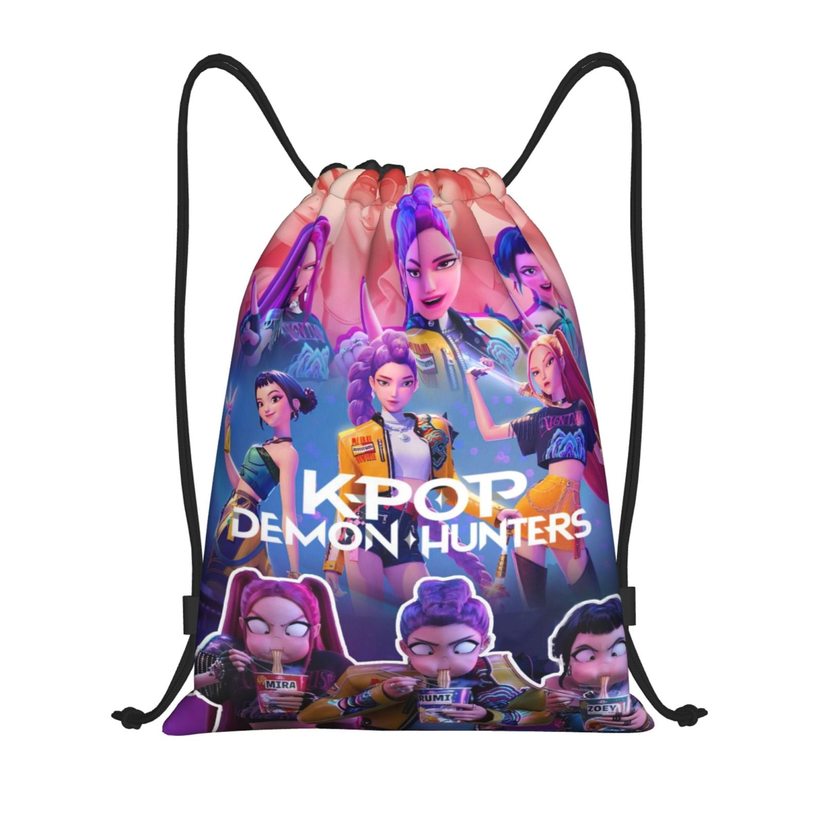 3d Graphics Kpo-p Demon Hun-ter Print Drawstring Bag Backpack ...