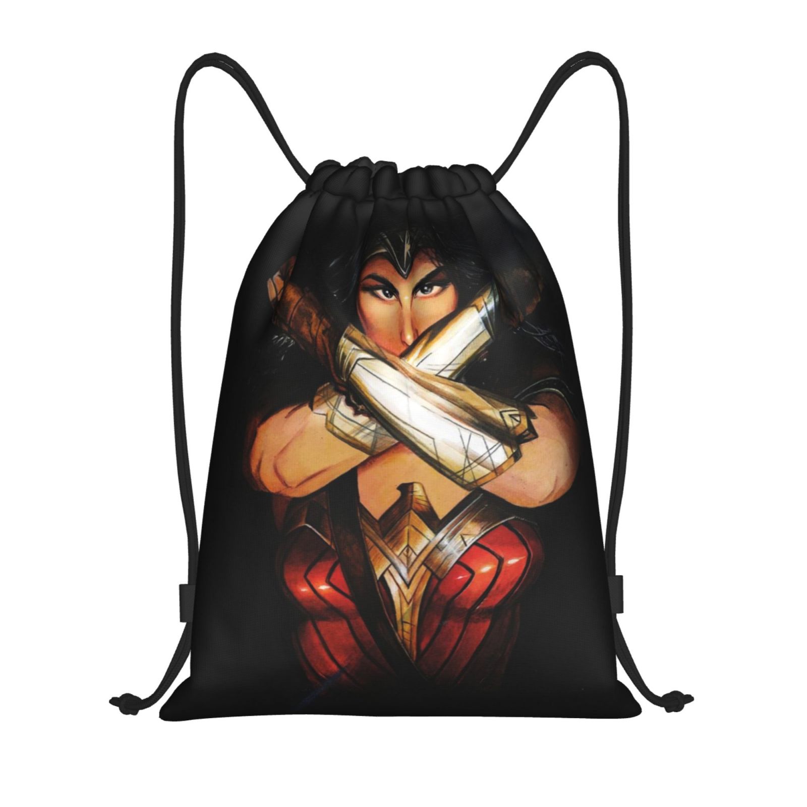 3d Graphics Won-der Women Print Drawstring Bag Backpack Waterproof ...