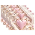 thumbnail image 1 of 3d Hearts and Pearls 12×18 inch Placemats Heat Resistant Washable Foldable Rectangular Placemats Set Decoration Indoor Outdoor for Kitchen Dining Table 6PCs, 1 of 8
