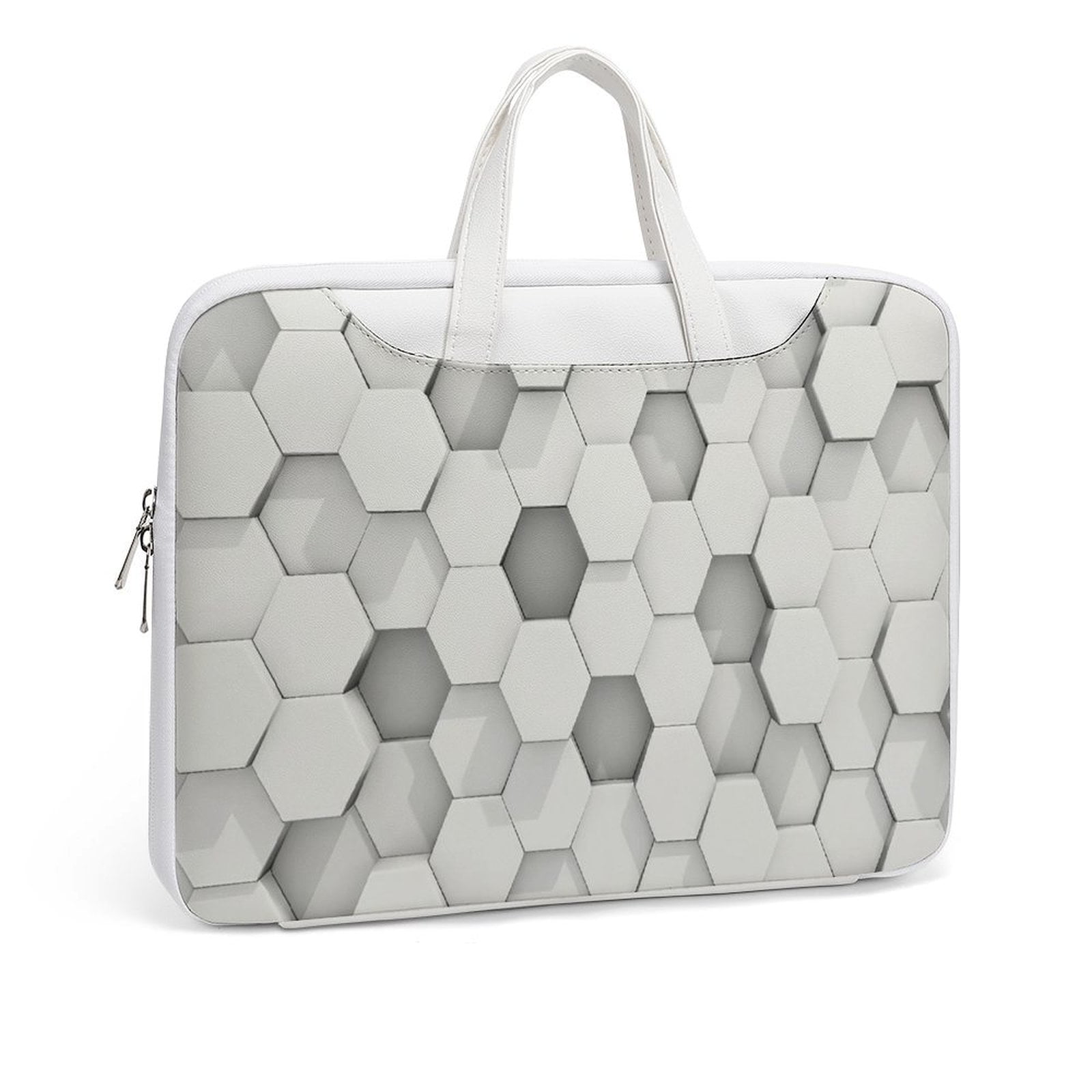3d Hexagon Tile Brick Pattern PU Leather Laptop Bag Women Man Office ...