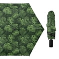 thumbnail image 1 of 3d Monstera Leaves Compact Sun Umbrella Windproof Travel Umbrellas for Rain Strong Portable UV Protection, 1 of 8