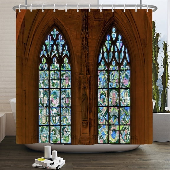 3d Moroccan style Shower Curtain European Architectural landscape Printed Waterproof Polyester Bathroom Curtain Decor With