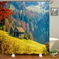 thumbnail image 1 of 3d Nature Forest Trees Landscape Bathroom Shower Curtain Home Decor Curtain Fabric Waterproof Shower Curtain With Hook 180x200cm, 1 of 4