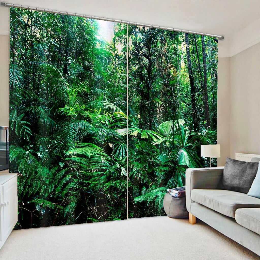 3d Nature Scenery Waterfall Forest Green Customize Free Shipping 2