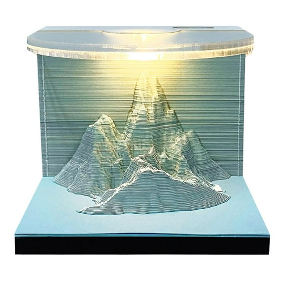3d Notepad Sunrise Mountain Led Memo Padnote Block Table Note 3d Paper Decoration Note Sticky F6w0 Gift Novelty P9G1