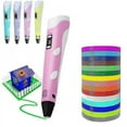 3d Pen With Led Display,3d Printing Pen With Usb Charging,30 Colors Pla