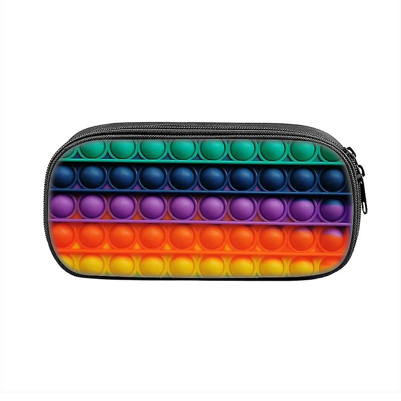 3d Pop Fidget Cosmetic Cases Family Games Rainbow Bubble Pencil Case Anime Makeup Box School