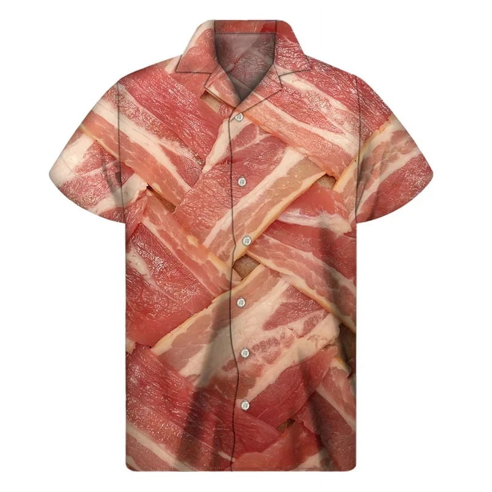 3d Print Funny Pattern Button Up Shirt For Men Summer Short Sleeve ...