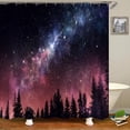 thumbnail image 1 of 3d Printed Bathroom Curtains Starry Sky Camping Night Scenery Shower Curtain With Home Decor Waterproof Fabric Bath Screen, 1 of 5