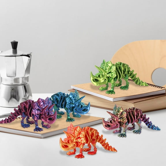 3d Printed Dinosaur, 3D Printed Dragon with Articulated Joints for Adult, 3D Printed Animal Fidget Toys for Stress Relief, Tabletop Decor & Gifts