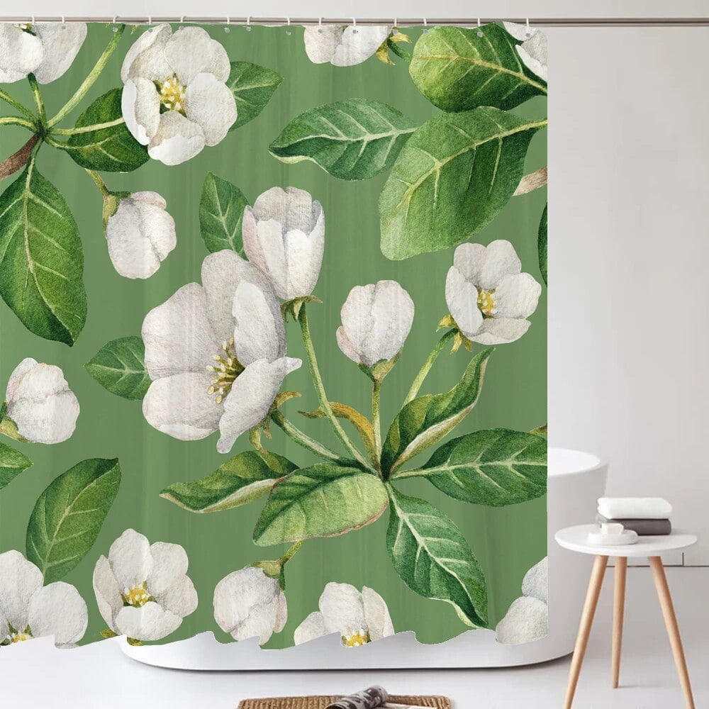 Bacteria Virus Pattern Print Bathroom Shower Curtain