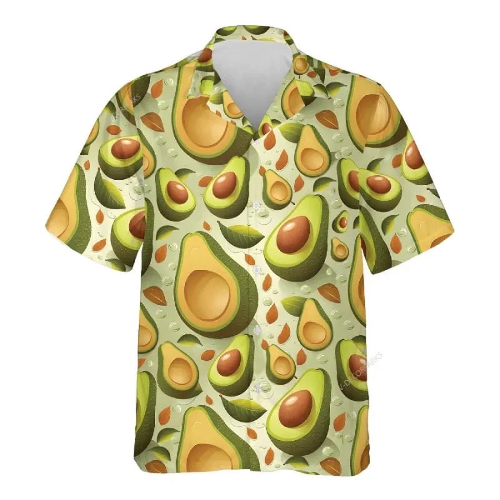Tropical Fruit Hawaiian Print Men's Short Sleeve Shirt