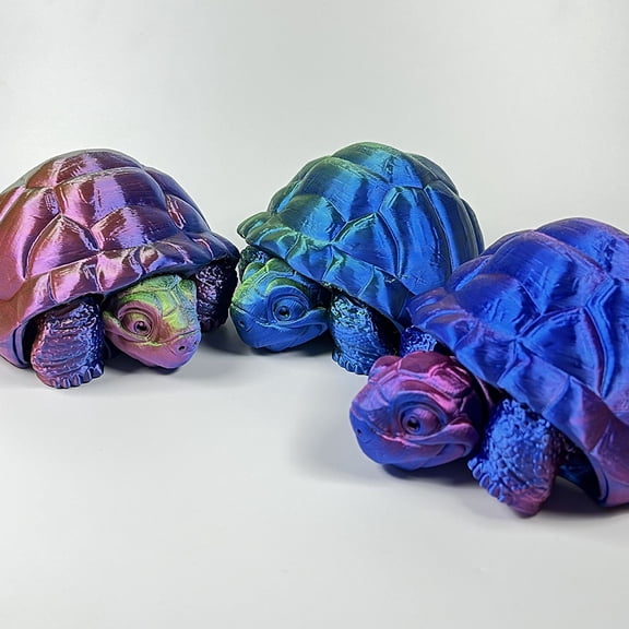 3d Printed Turtle Multi-Joint Movable Home Office Desktop Fish Tank Fidget Toys New Year's Birthday Gift
