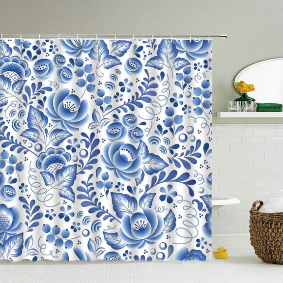 3d Printing European Retro Pattern Shower Curtains With Waterproof Bathroom Curtains Decorative Polyester Bath Curtain