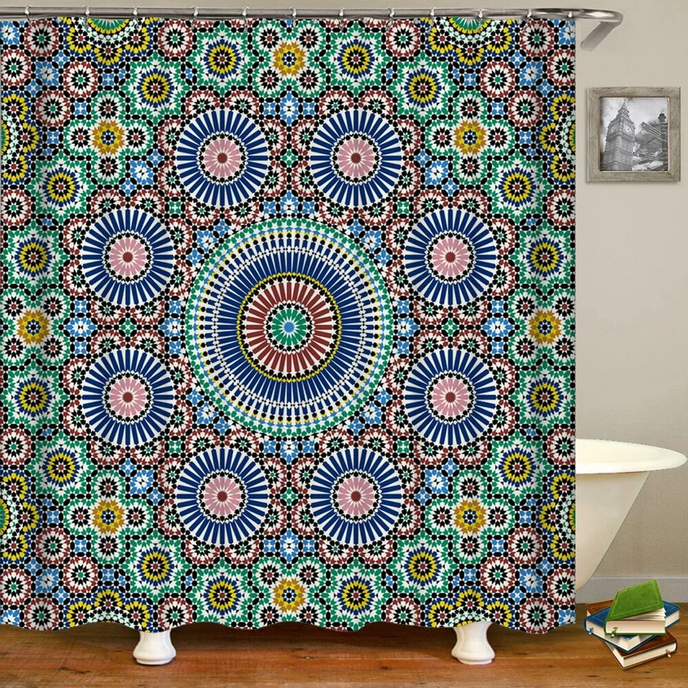 3d Printing Modern Bohemia India Shower Curtain Bathroom Waterproof ...
