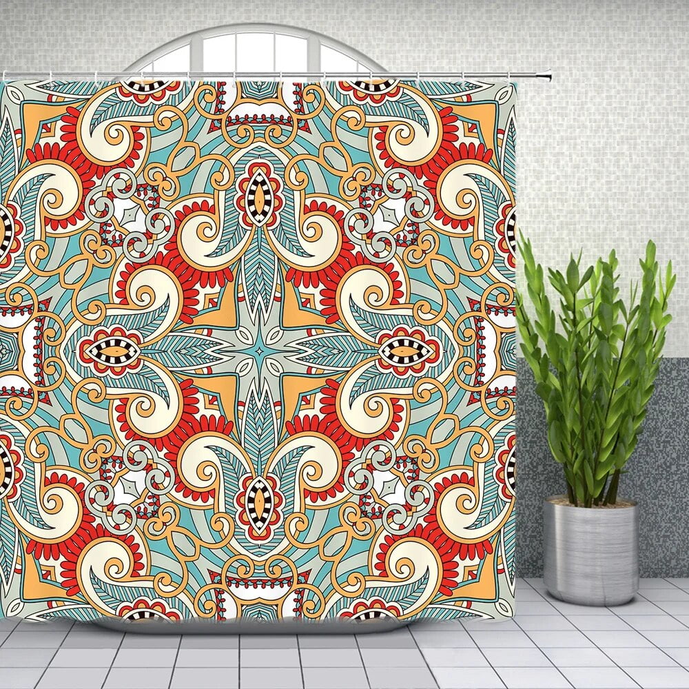3d Printing Modern Bohemia India Shower Curtain Bathroom Waterproof ...