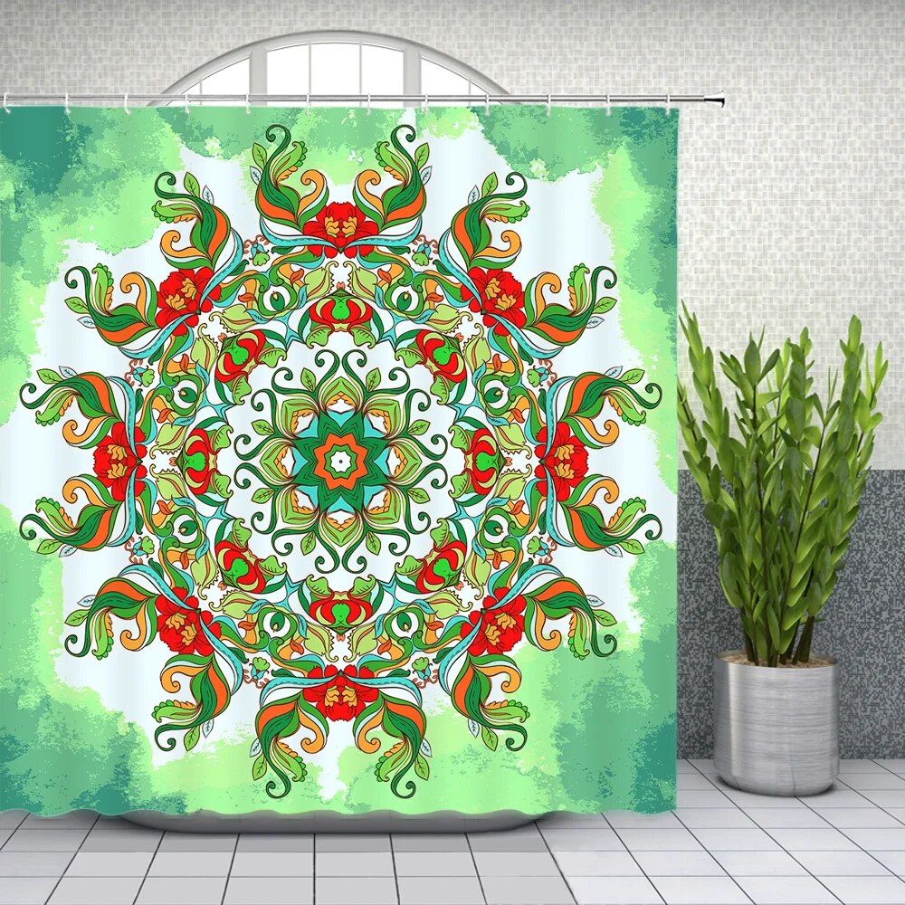 3d Printing Modern Bohemia India Shower Curtain Bathroom Waterproof ...
