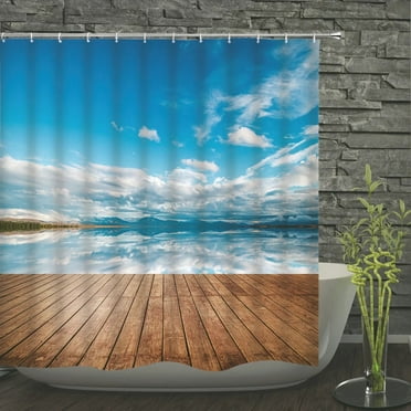 3d Printing Sea View Beach Shell Sea Surf Shower Curtains Bathroom Curtain Waterproof Polyester Cloth With Hook Bath Home Decor