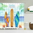 thumbnail image 1 of 3d Printing Sea View Beach Shell Sea Surf Shower Curtains Bathroom Curtain Waterproof Polyester Cloth With Hook Bath Home Decor, 1 of 5