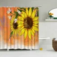 3d Printing Sunflower Flower Shower Curtains Bathroom Curtain
