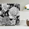 thumbnail image 1 of 3d Red Rose Plants Flowers Bathroom Curtain Love Romance Bath Curtain Waterproof Fabric Shower Curtains Decor40x180 With Hooks, 1 of 4