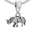 thumbnail image 1 of 3d Rhinoceros Charm Bead for European Snake Chain Charm Bracelet, 1 of 1