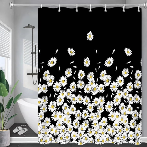 3d Shower Curtain Flowers Plant Printed Waterproof Bathroom Curtain With Polyester Bath Screen Home Decoration Curtain