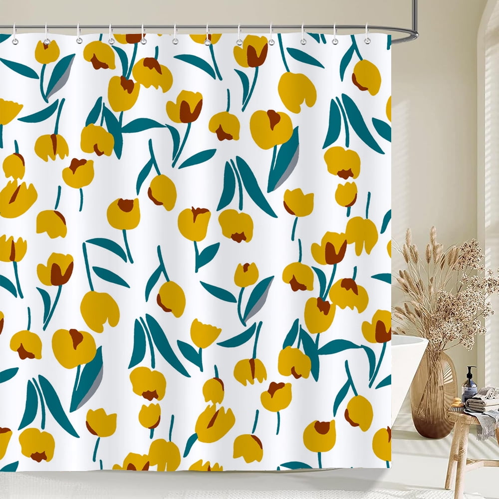 3d Shower Curtains Flowers Bathroom Curtain With Waterproof Print ...