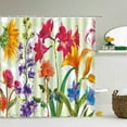 thumbnail image 1 of 3d Shower Curtains Green Plants Flowers Bathroom Curtain With Waterproof Decoration 180x240cm Polyester Cloth Bath Screen, 1 of 5