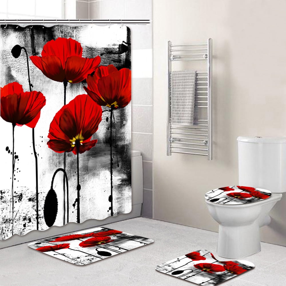 3d Shower Waterproof Bathroom Shower Curtain Bathroom Polyester Bath