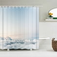 thumbnail image 1 of 3d Sky White Clouds Scenery Bathroom Decoration Waterproof Shower Curtain Polyester Washable Home Bathroom Curtain With Hook, 1 of 4