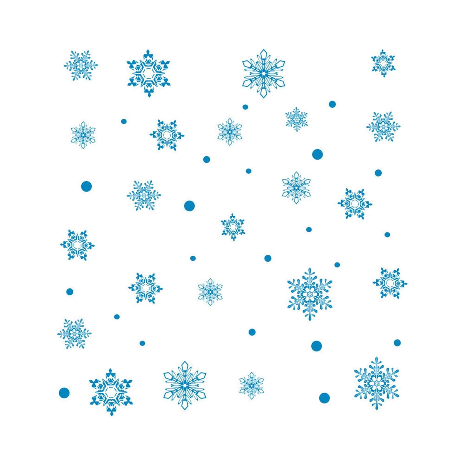 3d Wall Decor Kids Wall Decals Christmas Solid Color Snowflake Wall