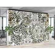 3d Wallpaper, Custom Wallpaper, Paper Wall Art Leopard Mural, Safari Animals Wall Art, Safari Landscape Wall Decor, Wallpaper (Fabric Non-Woven)