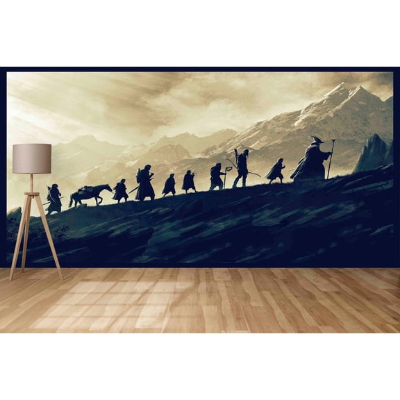 3d Wallpaper, Large Wall Decor, Bright Wallpaper, Lotr The Fellowship of The Ring, Custom Wallpaper, Popular Wall Print, Wallpaper (Peel&Stick Paper)