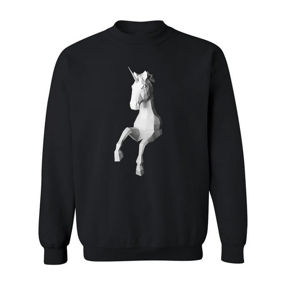 3d White Unicorn Sweatshirt Men -Image by Shutterstock, Male 5X-Large