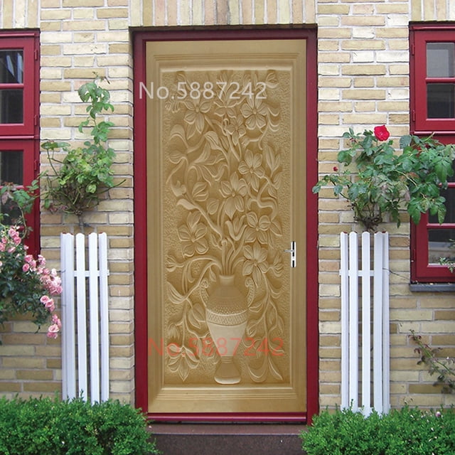 3d Wood Door Sticker Wallpaper Bedroom Bathroom Home r Selfadhesive