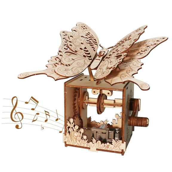 Music Park 3D puzzles for Adults Butterfly Kit You Are My Sunshine Music Box Model Kits Best Gift for Teens Adults on Birthday Christmas Room Decor