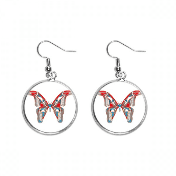 3d in red&blue colour ear dangle silver drop ear jewelry woman