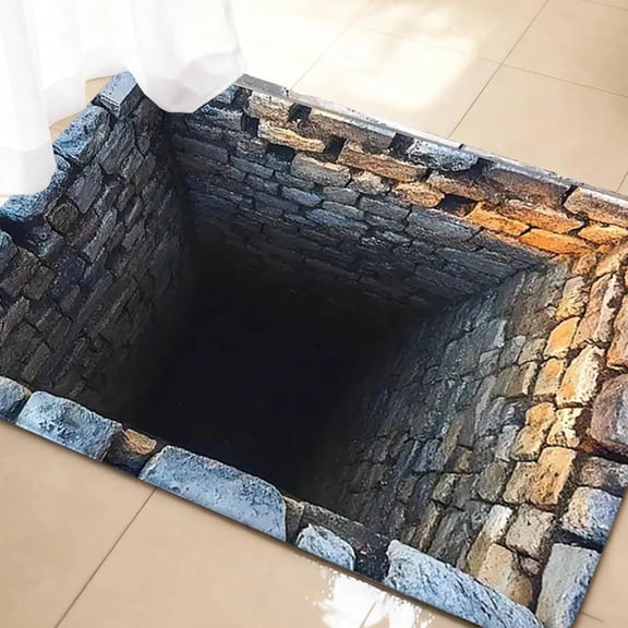 3d rugs optical illusion, Optical Illusion Rug, 3D Hole Rug Non-Slip Decorative Carpet