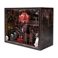 thumbnail image 1 of 3d wooden puzzle for adults Dark Family book nook with lights model kit dollhouse DIY miniature house Birthday and Christmas gifts, 1 of 1