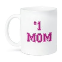 3dRose, #1 Mom - Number One Mom in hot pink large print text - for worlds greatest and best Mothers day, 11oz Mug