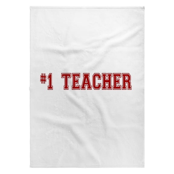 3dRose, #1 Teacher - Red text - Number One Teacher for worlds greatest and best school teachers, 22x30 Bath Hand Pool Towel